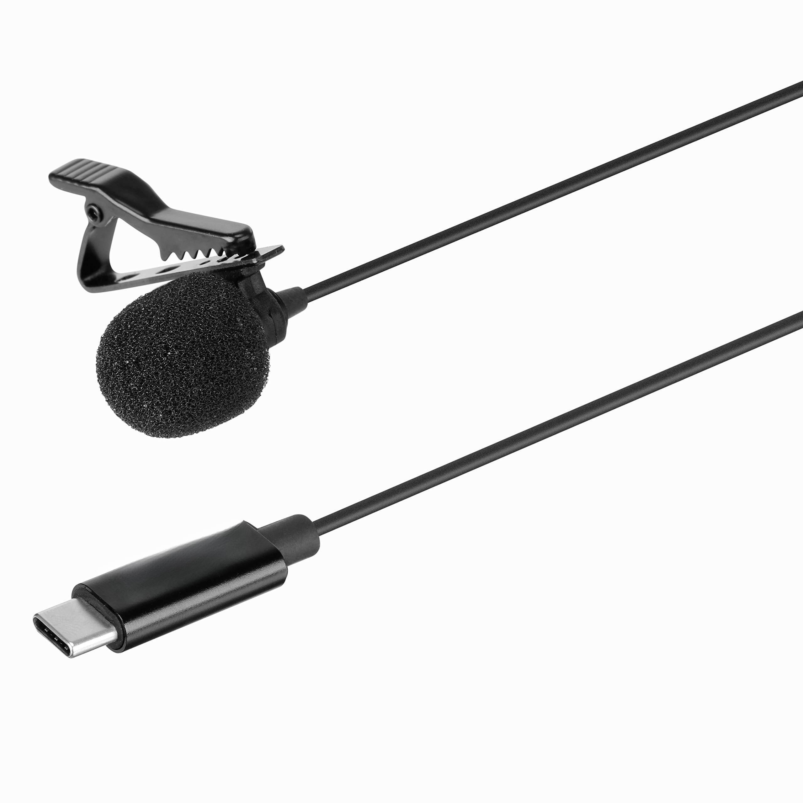 Front. Cedar Assembly - Lavmicro U3a Usb c Lavalier Microphone For 15 Android Ipad Computers More With 6 6 Cable 90 Adapter Vlogging I - USB-C - 6.6'.