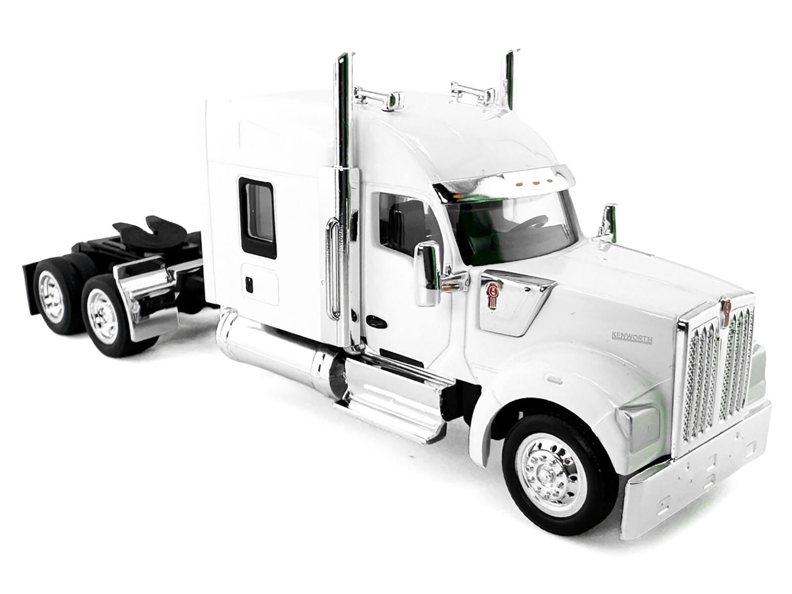 Alt View 1. HO Logistics Replicas - Kenworth W990 with Stand Up Sleeper Cab White 1/87 (HO) Scale Plastic Model Car by HO Logistics.