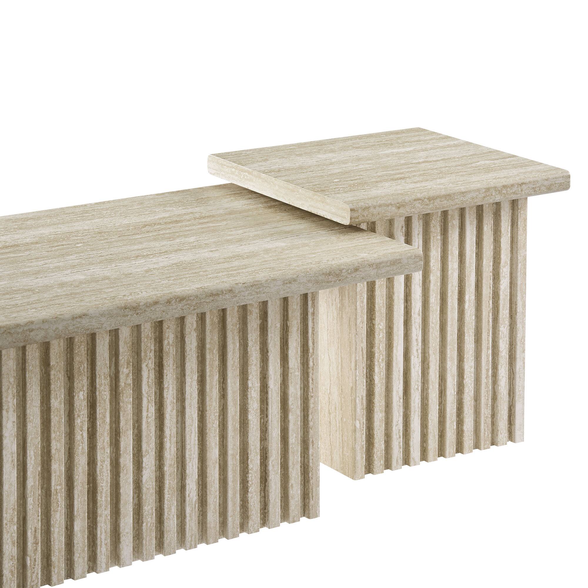 Alt View 4. Modway - Render Nesting Coffee Tables Set of 2 by Modway - Travertine.