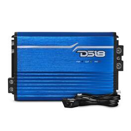 DS18 Audio - FRP Monoblock Class D Car Amplifier with Remote Level Control, 2500W RMS at 1 Ohm - Blue
