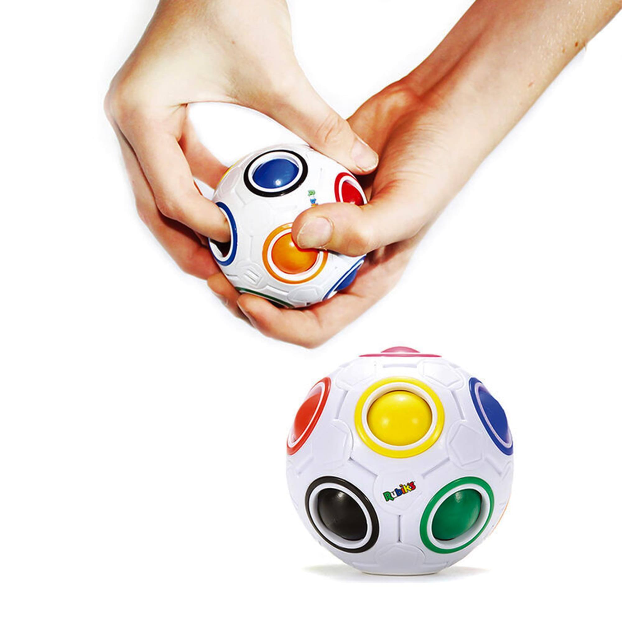 Alt View 3. Rubik's Cube - Rubiks 2 Piece Gift Set |  Rainbow Ball | Twist Keychain - White.