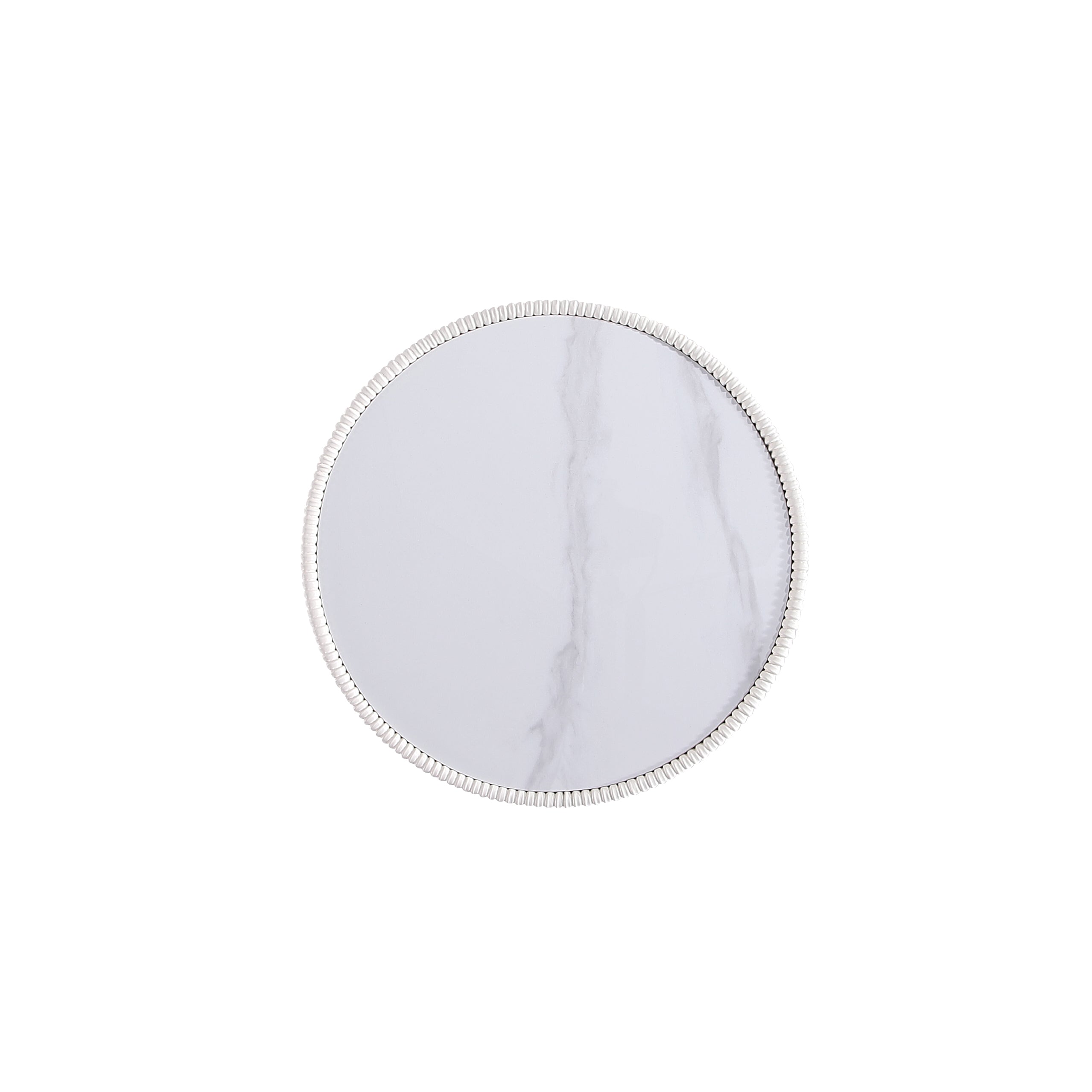 Alt View 2. Manhattan Comfort - Anderson Modern Sintered Stone Top Upholstered End Table - Set of 2 - Cream.