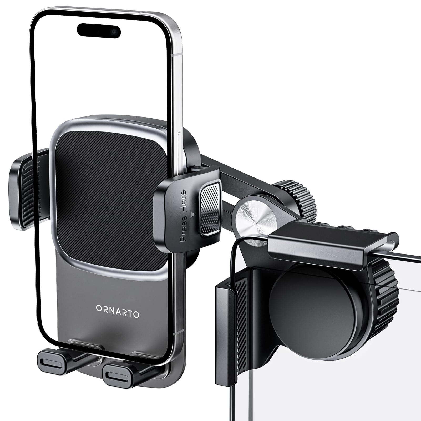 Ornarto - for Tesla Phone Mount, 360° Rotatable Car Accessories for Tesla Model Y/3 Phone Holder Mount - Black