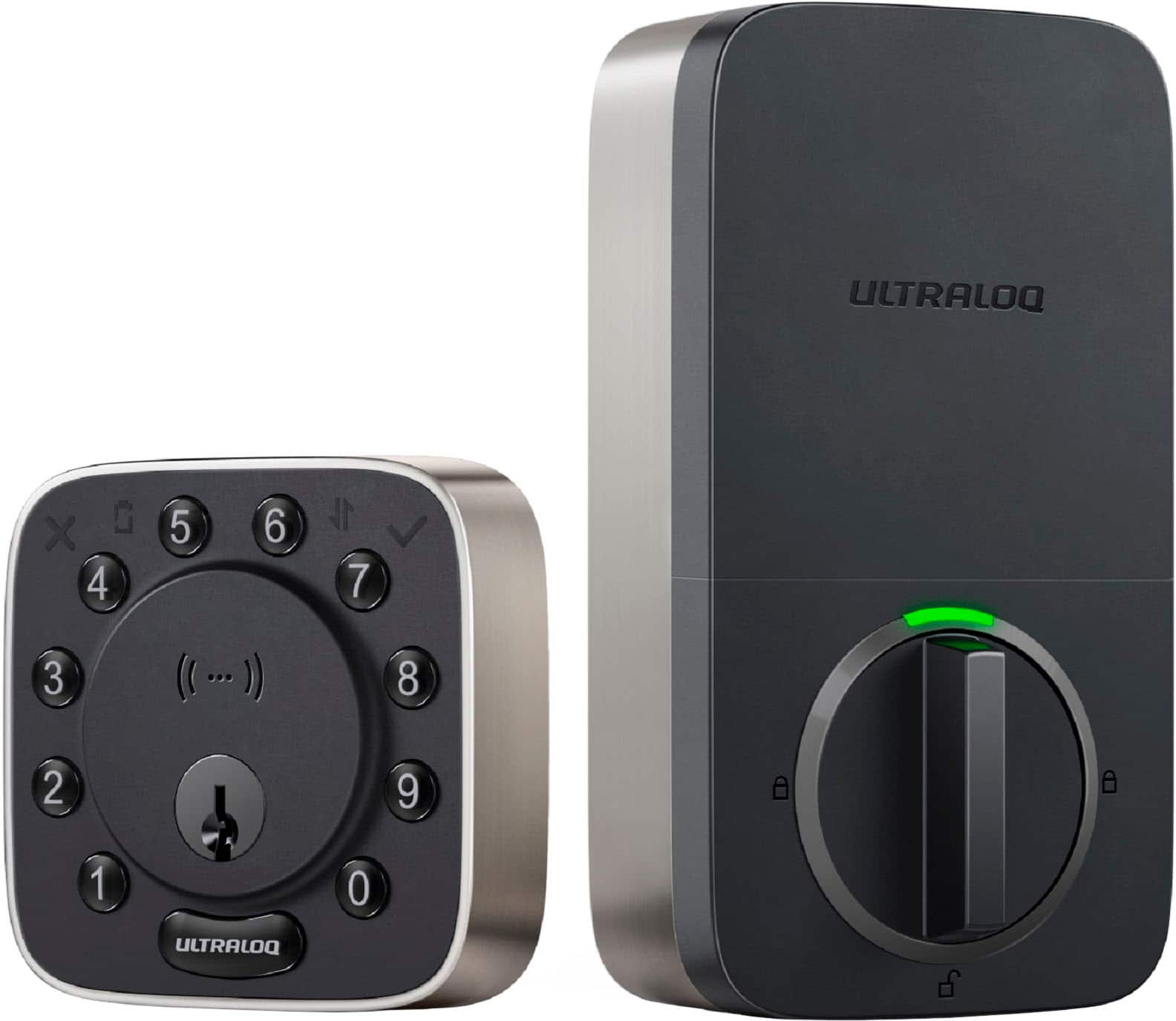 Ultraloq - Bolt NFC WiFi Smart Lock (Apple Home Key) - Black - Front_Zoom