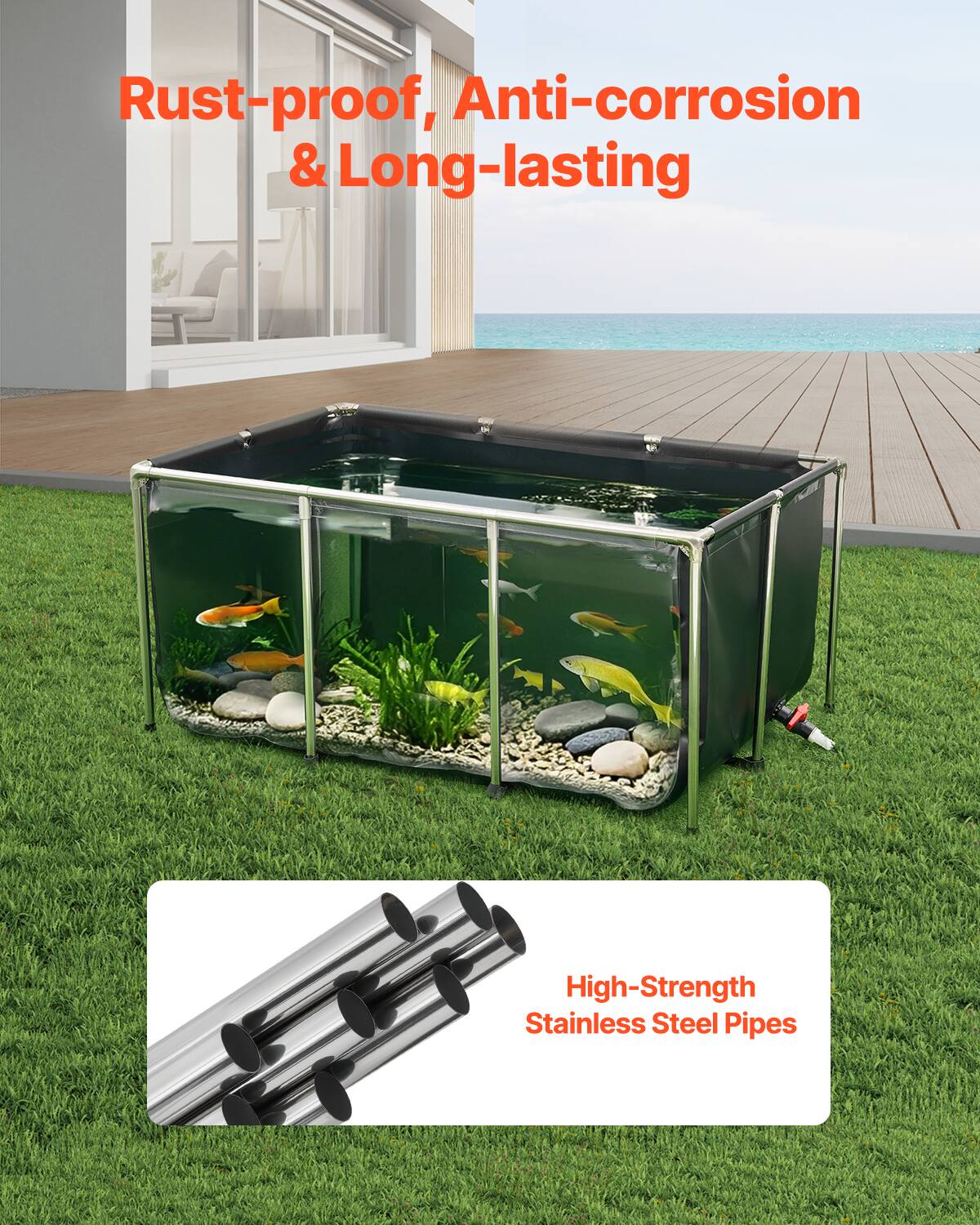 Rust-proof, Anti-corrosion & Long-lasting  
High-Strength Stainless Steel Pipes
