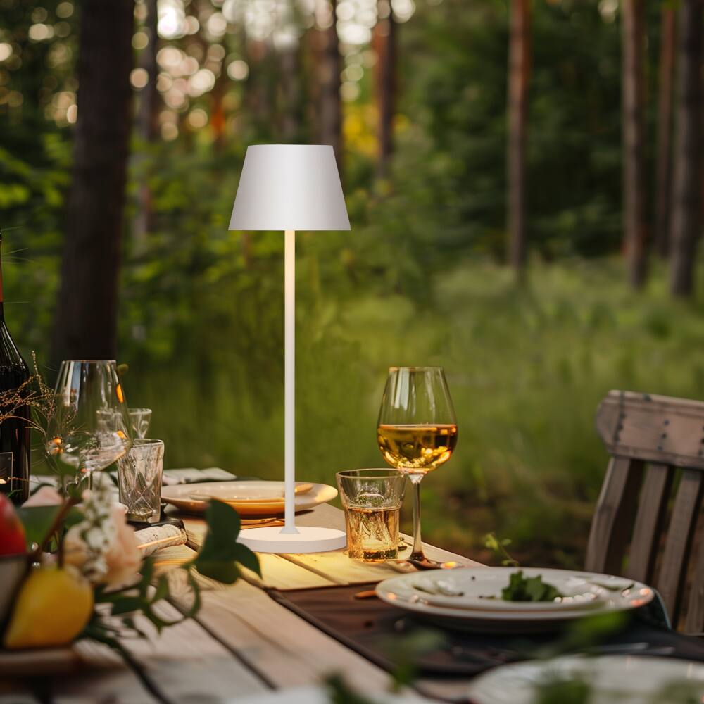 Alt View 15. ONEWISH - Cordless Portable LED Lamp with Dimming Touch Control - White.