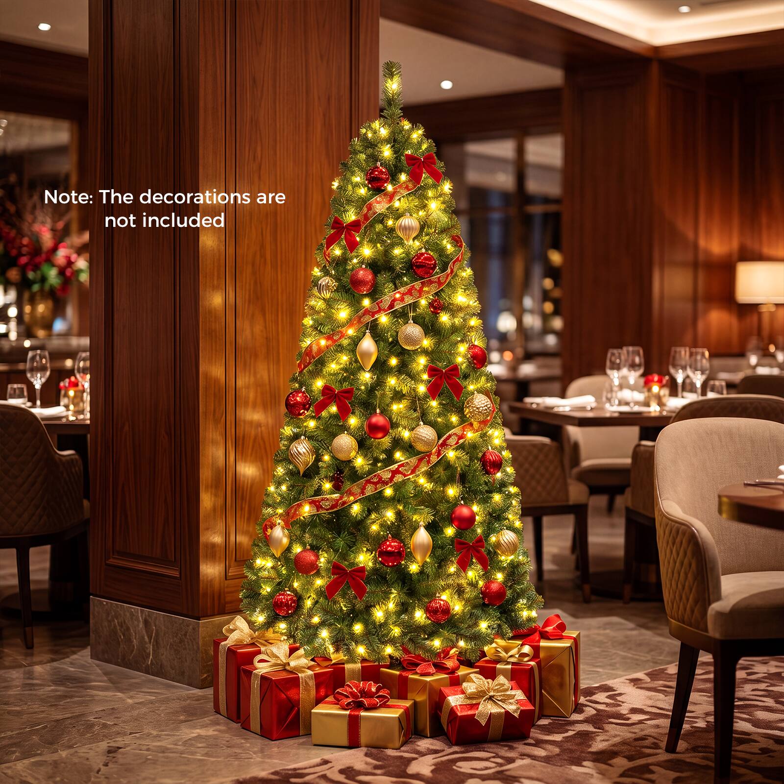Note: The decorations are not included