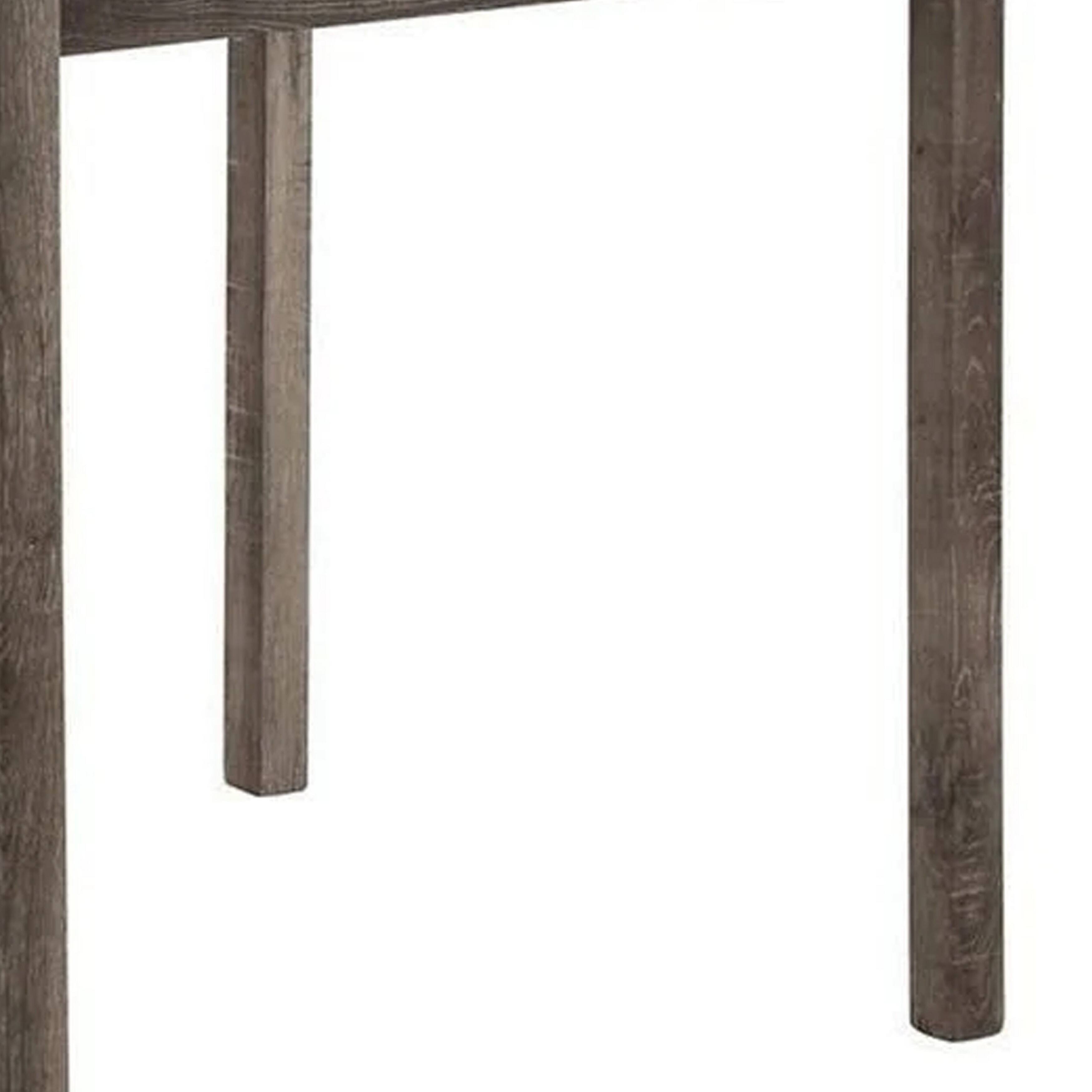 Alt View 3. Manhattan Lane - 5 Piece Counter Height Table Set with 4 Stools, Beige Fabric, Gray Wood - Gray, Beige.