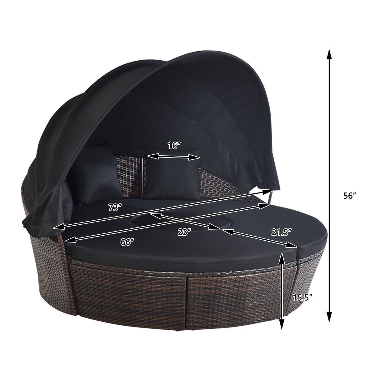 16"  
73"  
56"  
66"  
23"  
21.5"  
15.5"