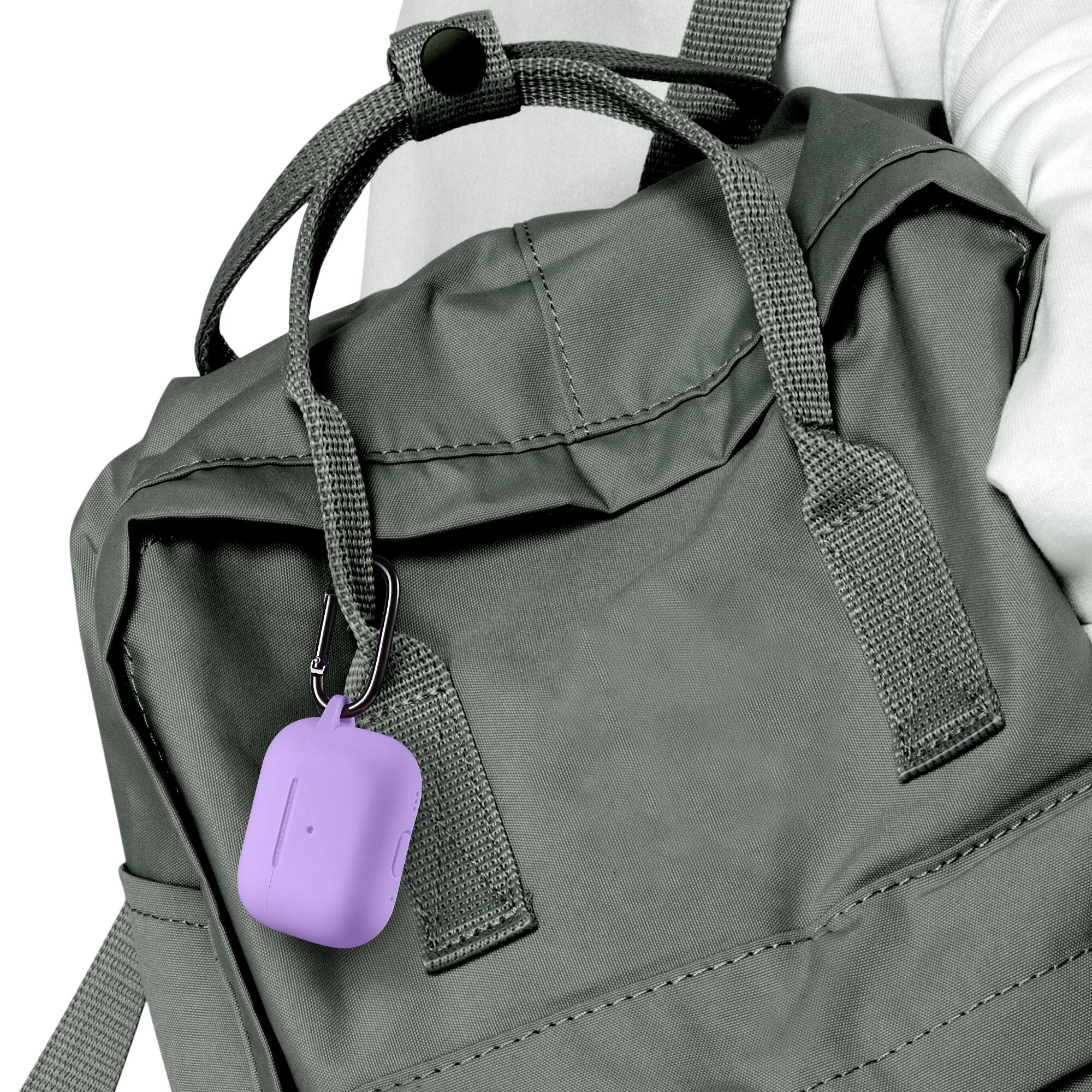 Alt View 5. Vena - Silicone Case for Apple AirPods Pro 2 Case, Protective Cover Compatible with MagSafe AirPods Pro 2nd Generation, Purple - Purple.