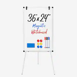 PARKER SLATER - Whiteboard Easel 36 X 24 Inches Magnetic Dry Erase White Board Portable Boards Height Adjustable With Stand For School