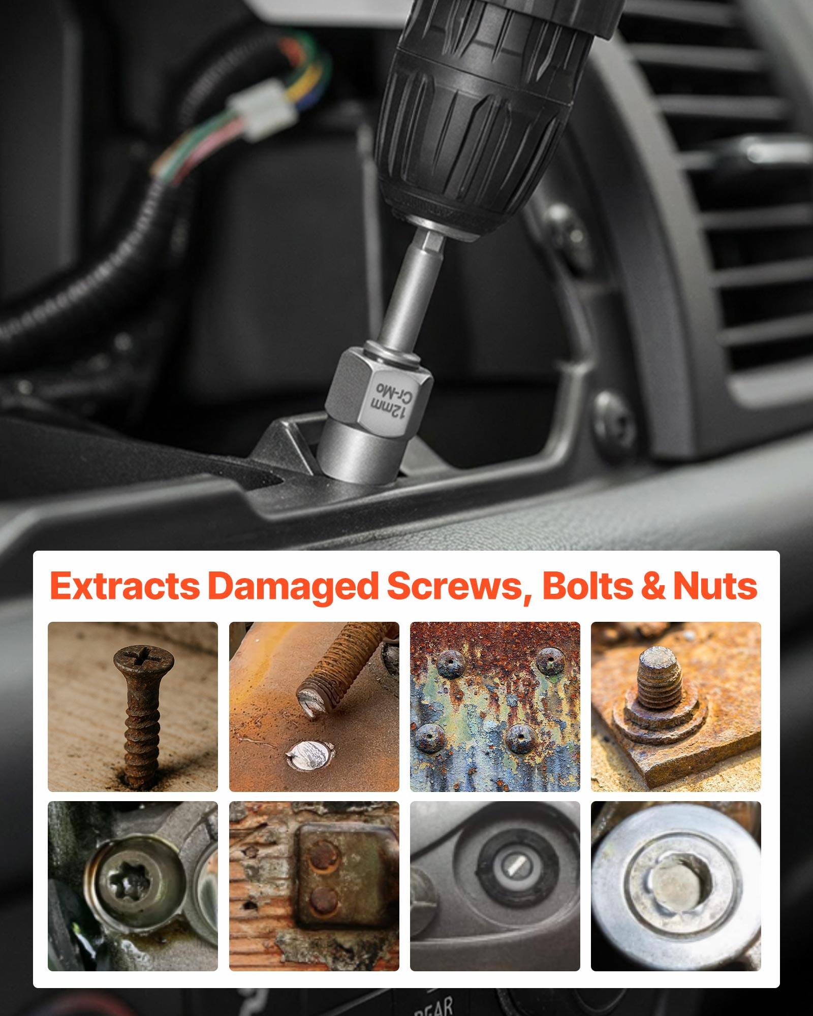 Cr-Mo 12mm Extracts Damaged Screws, Bolts & Nuts

Extracts Damaged Screws, Bolts & Nuts