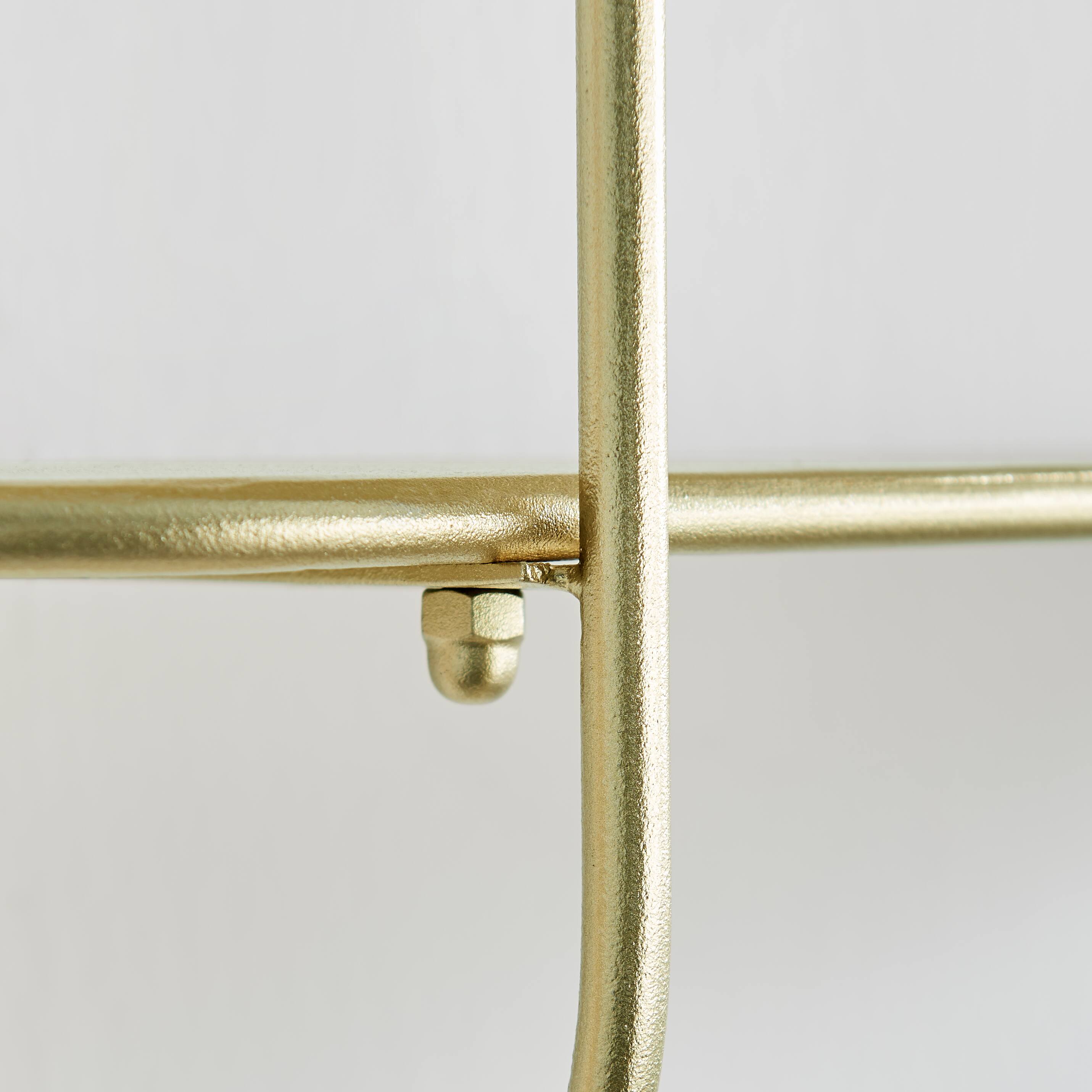 Alt View 2. Danya B - Two-Tier Gold Metal Bracket Wall Shelf - Gold.