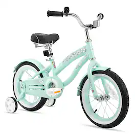 JOYSTAR - Cruise 14" Kids Bike for Ages 3-5 Years Old Girls Boys, Child Bicycles with Training Wheels Coaster Brake - Green