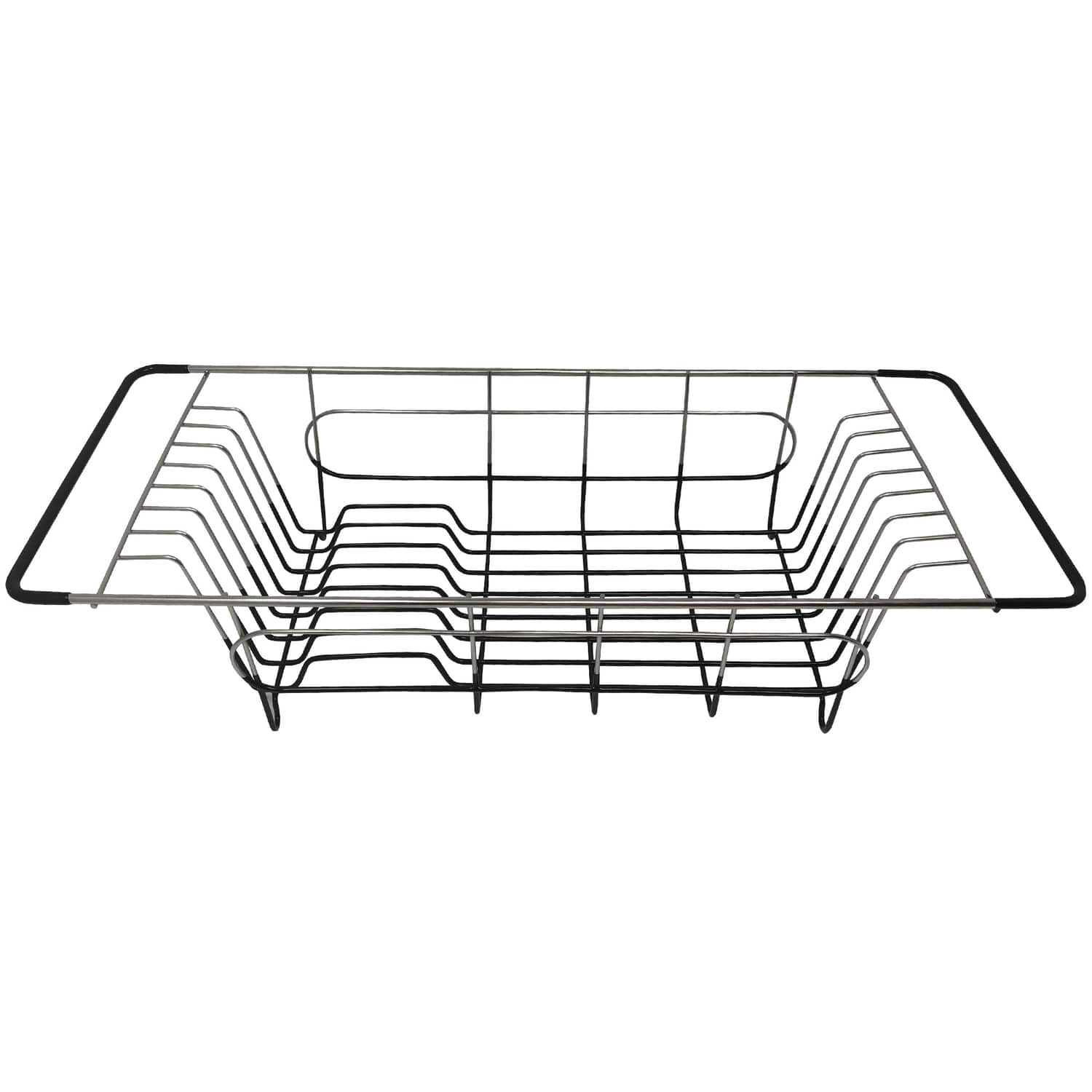 Better Houseware - 1484.8 Stainless Steel Over-the-sink Dish Drainer - Silver