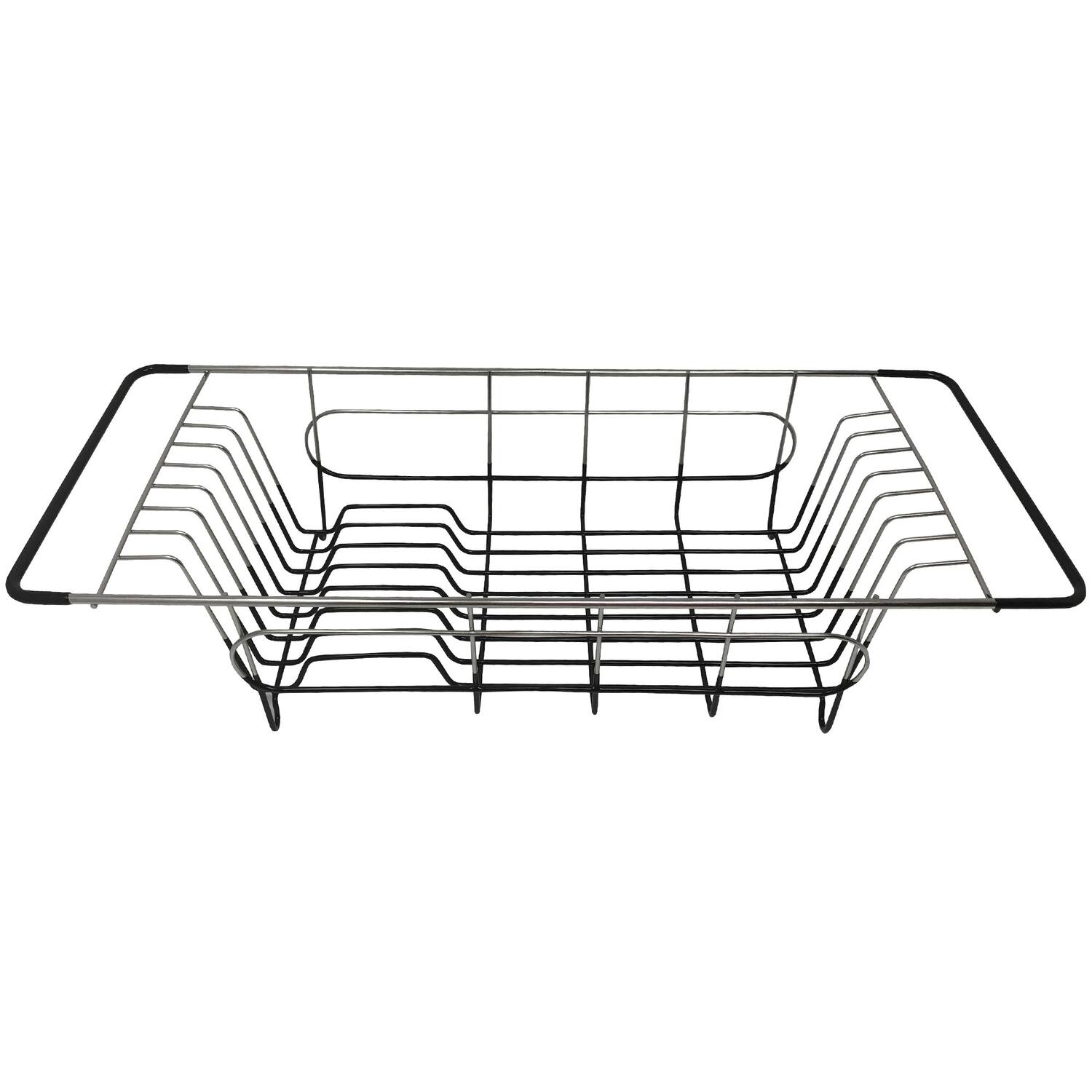 Better Houseware - 1484.8 Stainless Steel Over-the-sink Dish Drainer - Silver