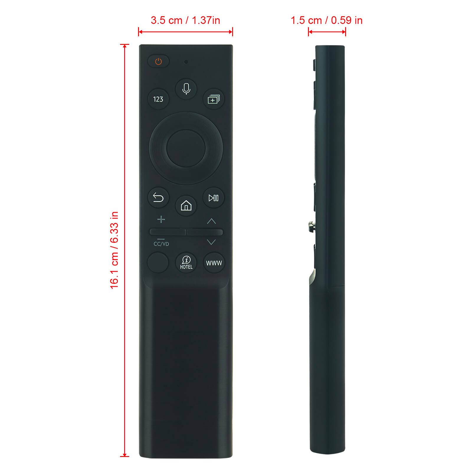 3.5 cm / 1.37 in  
1.5 cm / 0.59 in  
16.1 cm / 6.33 in  
123  
CC/VD  
HOTEL  
WWW