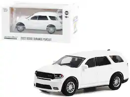 2022 Dodge Durango Pursuit Police Car White "Hot Pursuit" "Hobby Exclusive" Series 1/64 Diecast Model Car by Greenlight