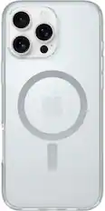 Front. OtterBox - Symmetry Series Hard Shell for MagSafe for Apple iPhone 16 Pro Max - Clear.