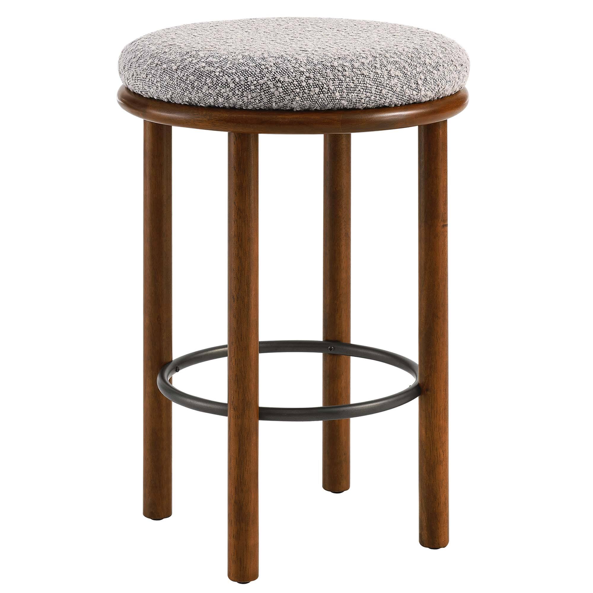 Back. Modway - Fable Boucle Fabric Counter Stools Set of 2 by Modway - 0.