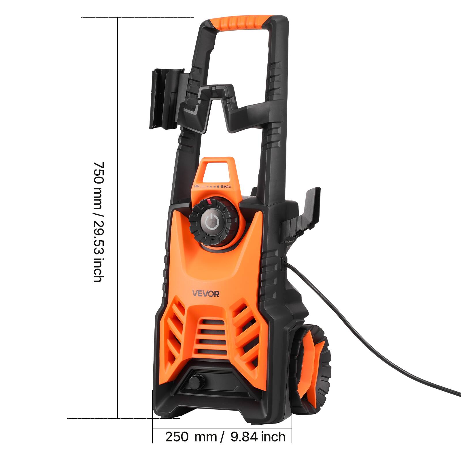 750 mm / 29.53 inch  
MAX! VEVOR  
250 mm / 9.84 inch