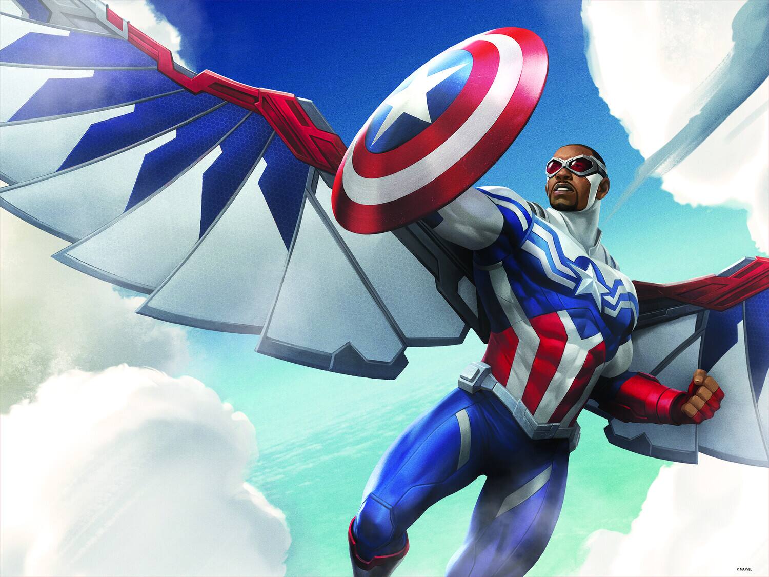 Alt View 1. PopMarket - Marvel Avengers Falcon 500pc 24x18 in 3D Lenticular Puzzle   - COLLECTIBLES - Multicolor.