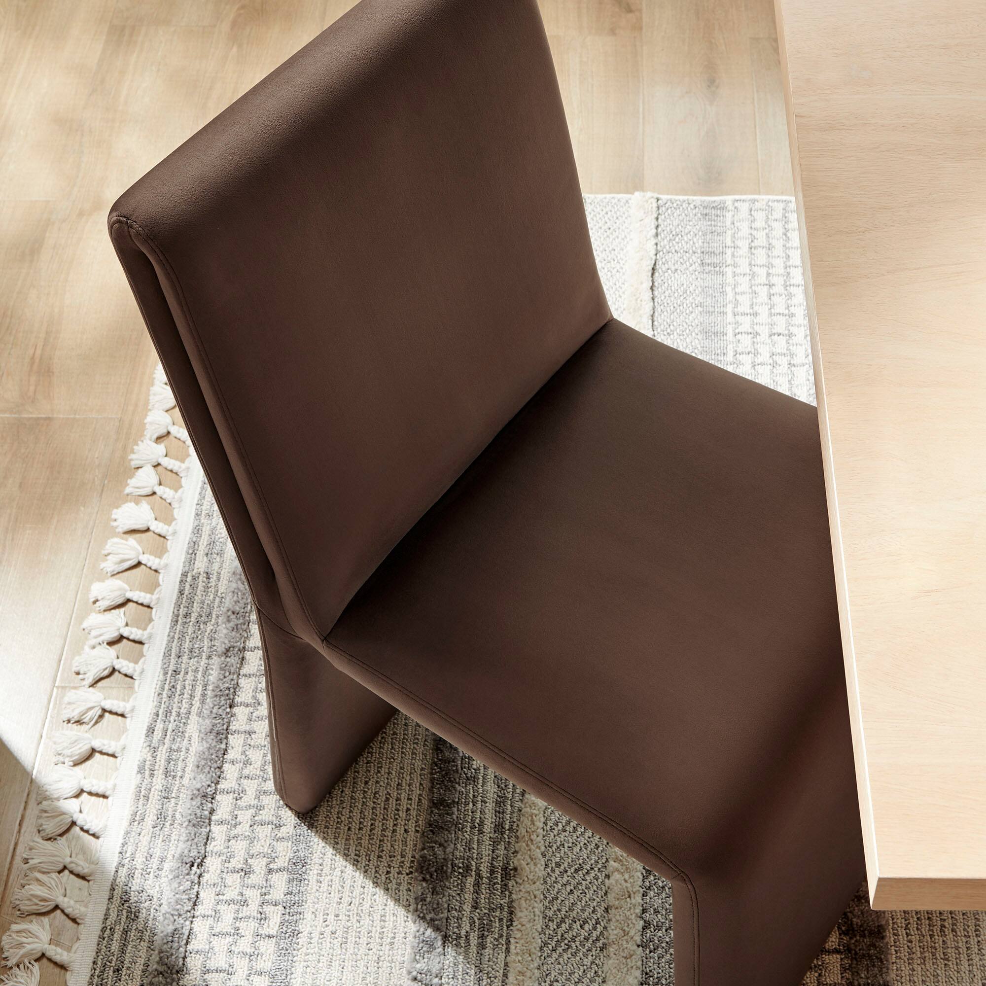 Alt View 5. Modway - Emory Upholstered Performance Velvet Dining Side Chair by Modway - Brown.
