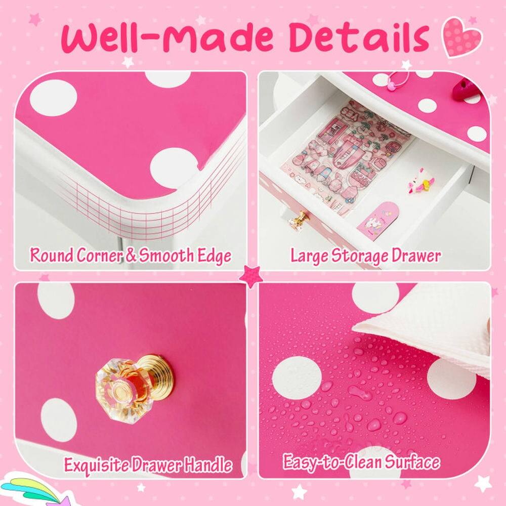 Well-made Details  
Round Corner & Smooth Edge  
Large Storage Drawer  
Exquisite Drawer Handle  
Easy-to-Clean Surface