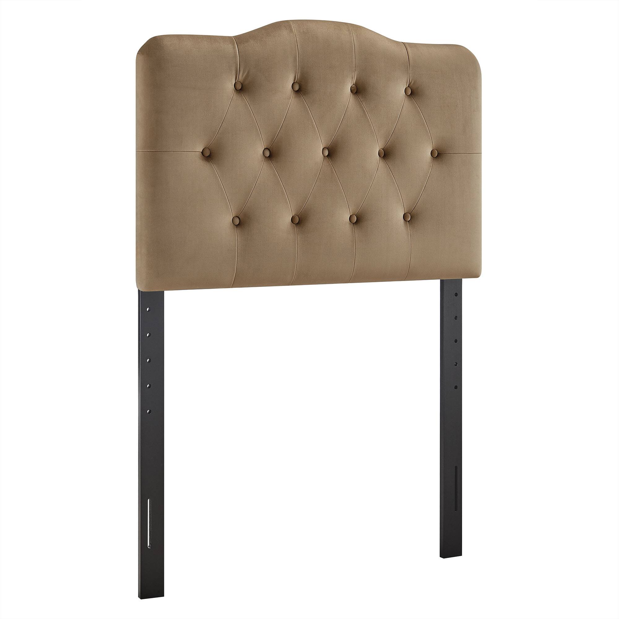 Angle. Modway - Annabel Diamond Tufted Performance Velvet Headboard by Modway - Taupe.