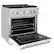Alt View 1. ZLINE - 30 in. Wide 4 Burner Paramount Dual Fuel Satin Steel Range (SDRS-WM-30) - Stain Steel/White Matte.