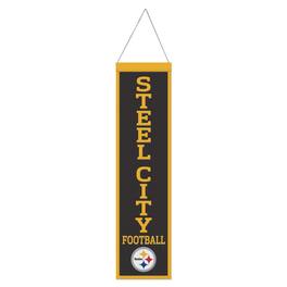 WinCraft - Pittsburgh Steelers 8" x 32" Slogan Wool Banner - Multicolor