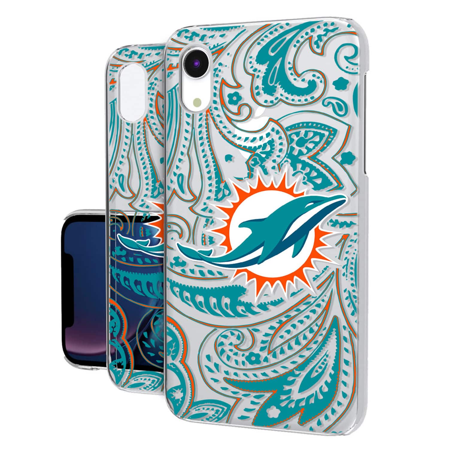 Keyscaper - NFL - Miami Dolphins iPhone Clear Paisley Design Case - 15 Pro Max - Multicolor price history on PriceWatchPro