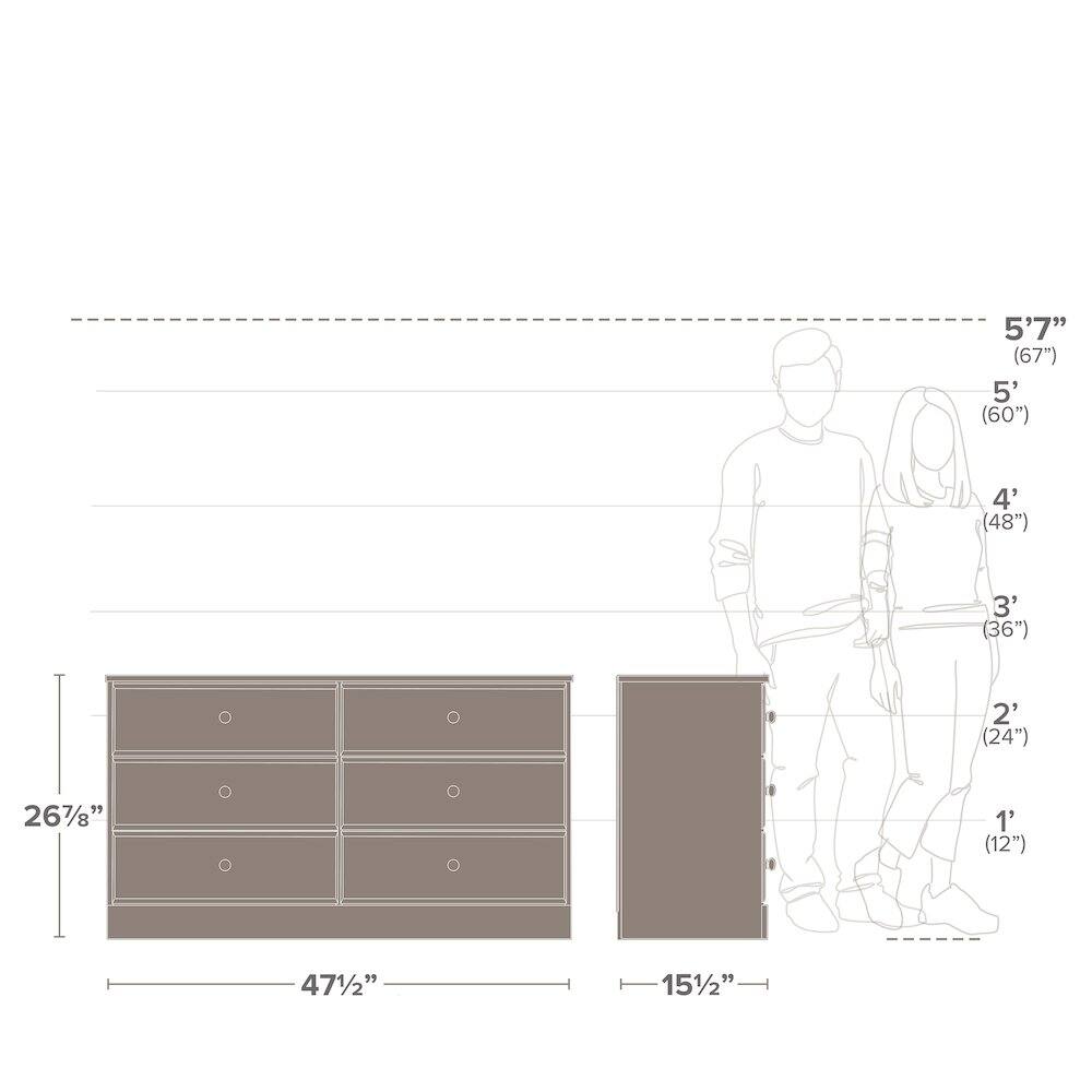 5'7" (67")  
5' (60")  
4' (48")  
3' (36")  
2' (24")  
1' (12")  

26 7/8"  
47 1/2"  
15 1/2"