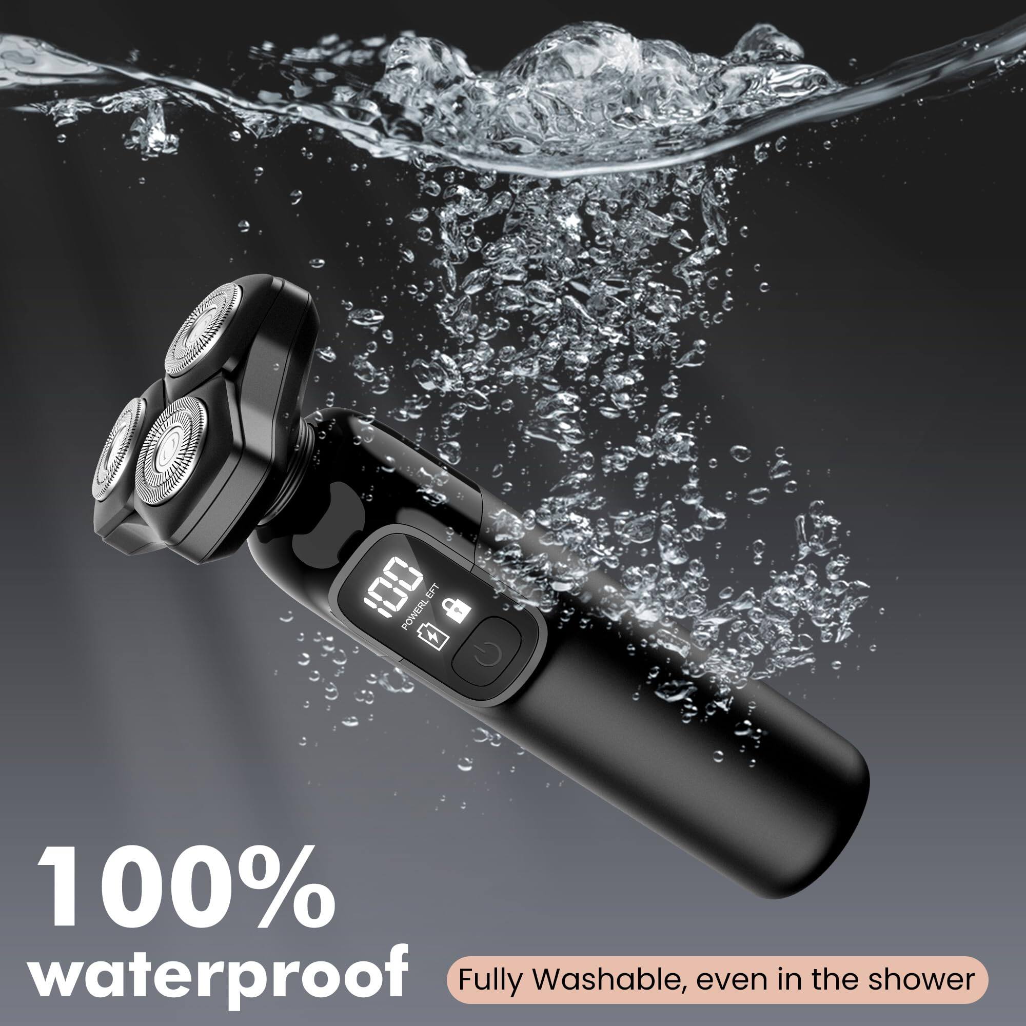 100% waterproof  
Fully Washable, even in the shower
