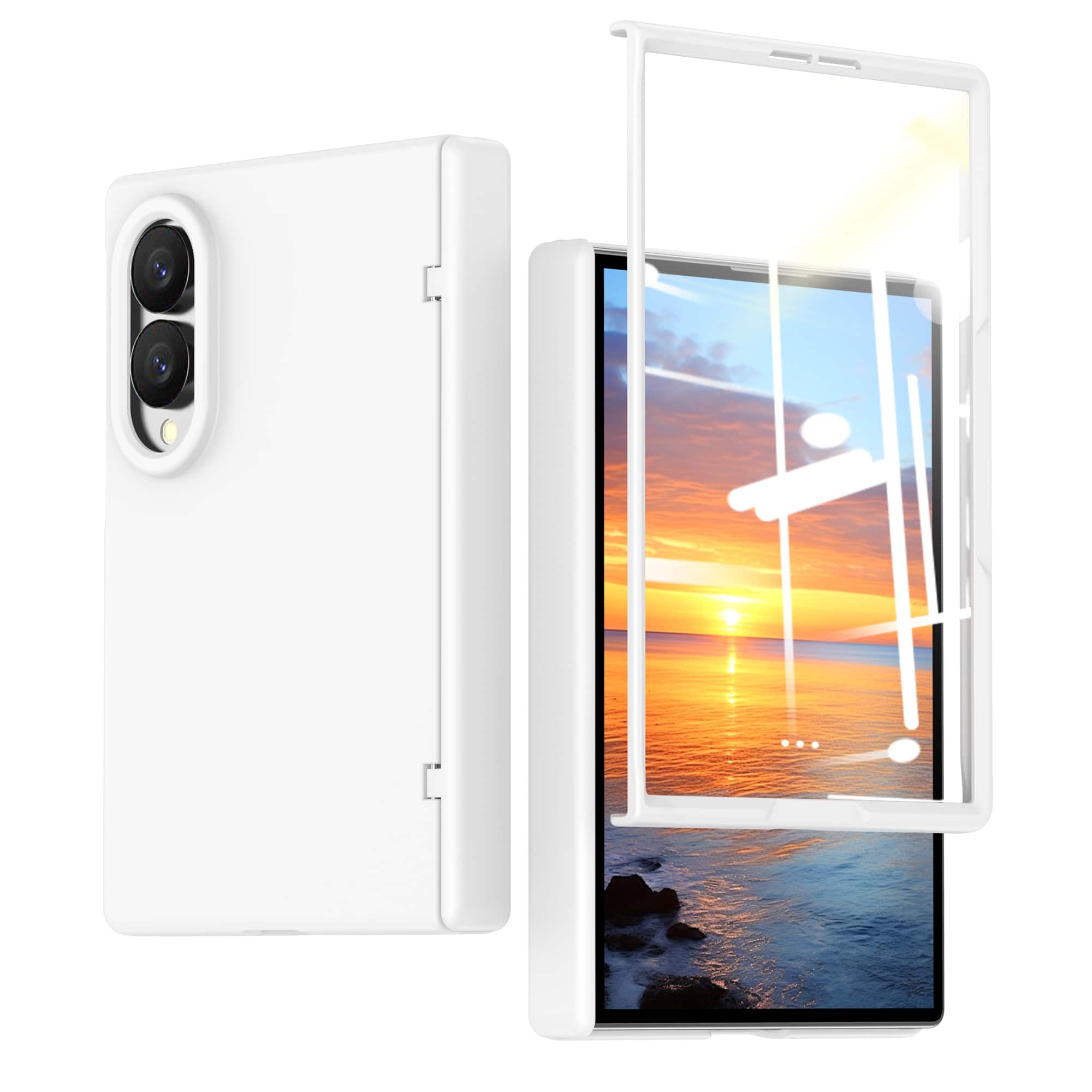Dteck - Magnetic for Samsung Galaxy Z Fold8 Case with Screen Protector, Compatible with MagSafe, Full Body Hinge Protection - White price history on PriceWatchPro