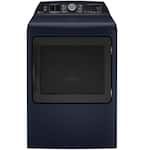 GE Profile - 7.3 Cu. Ft. Smart Gas Dryer with Steam and Tangle Control - Sapphire Blue