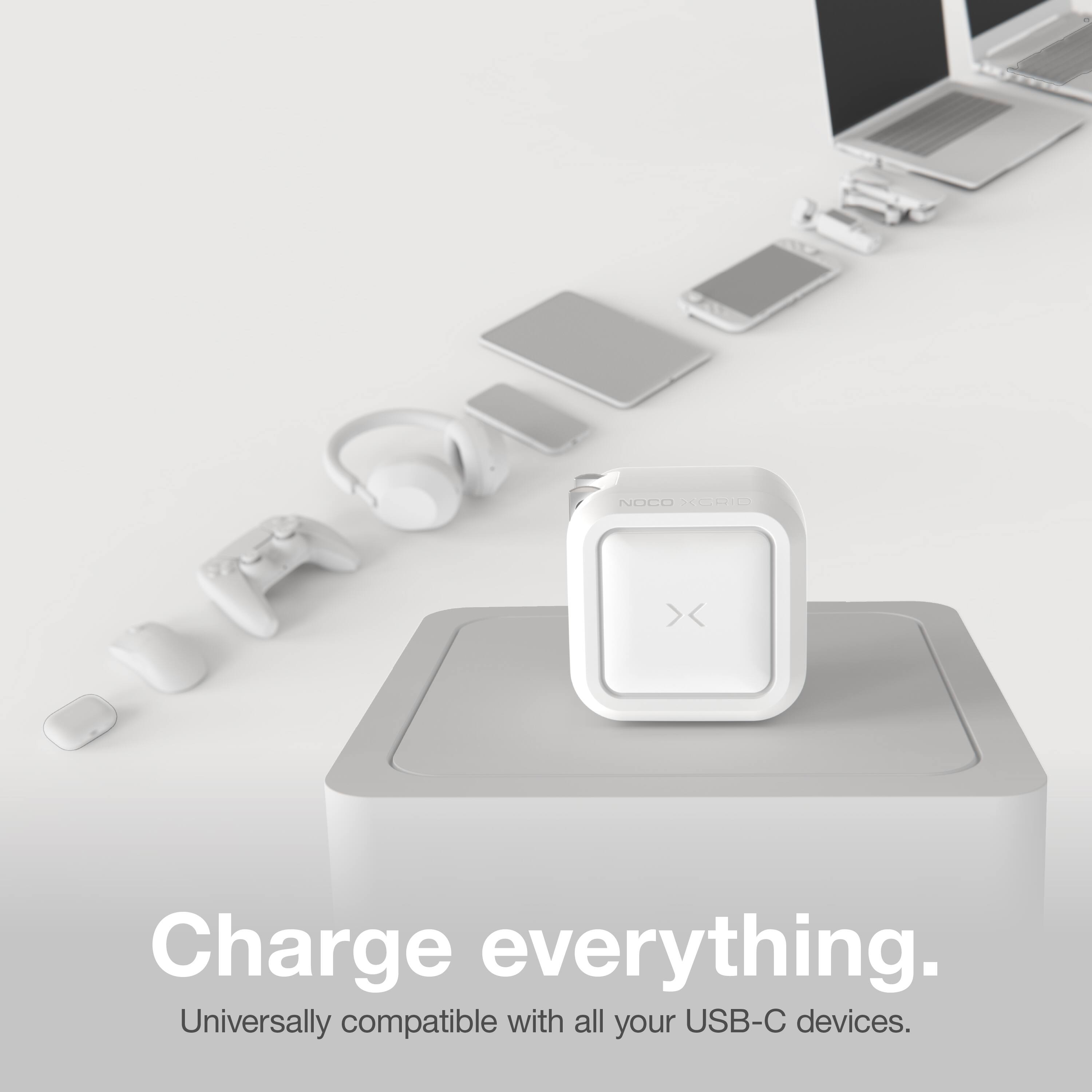 Charge everything.  
Universally compatible with all your USB-C devices.
