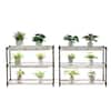 Front. VEVOR - DIY Plant Shelf with Grow Lights, 71 in Tall Indoor Plant Stand with Wheels, 192W 5000K Full Spectrum Grow Lights - Black.