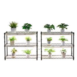 VEVOR - DIY Plant Shelf with Grow Lights, 71 in Tall Indoor Plant Stand with Wheels, 192W 5000K Full Spectrum Grow Lights - Black