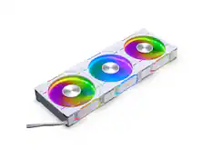 Front. Phanteks - Phanteks D30-120 DRGB PWM Fan 3Pack, White, ARGB/DRGB, Daisy-chain - White.