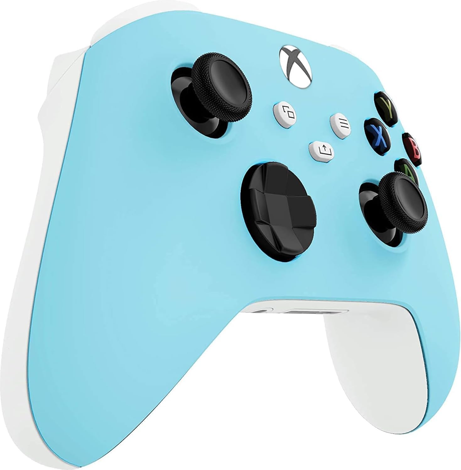Angle. Custom Controllerzz - Custom Wireless Controller for Xbox Series X|S, Xbox One, & PC - Baby Blue.