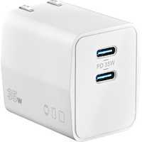 Insignia 35W Dual USB-C Wall Charger (White)
