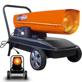Chateau Abodes - Portable Kerosene/Diesel Heater, Portable Torpedo Space Heater with Thermostat, Overheat Protection & Wheels - 215,000 BTU