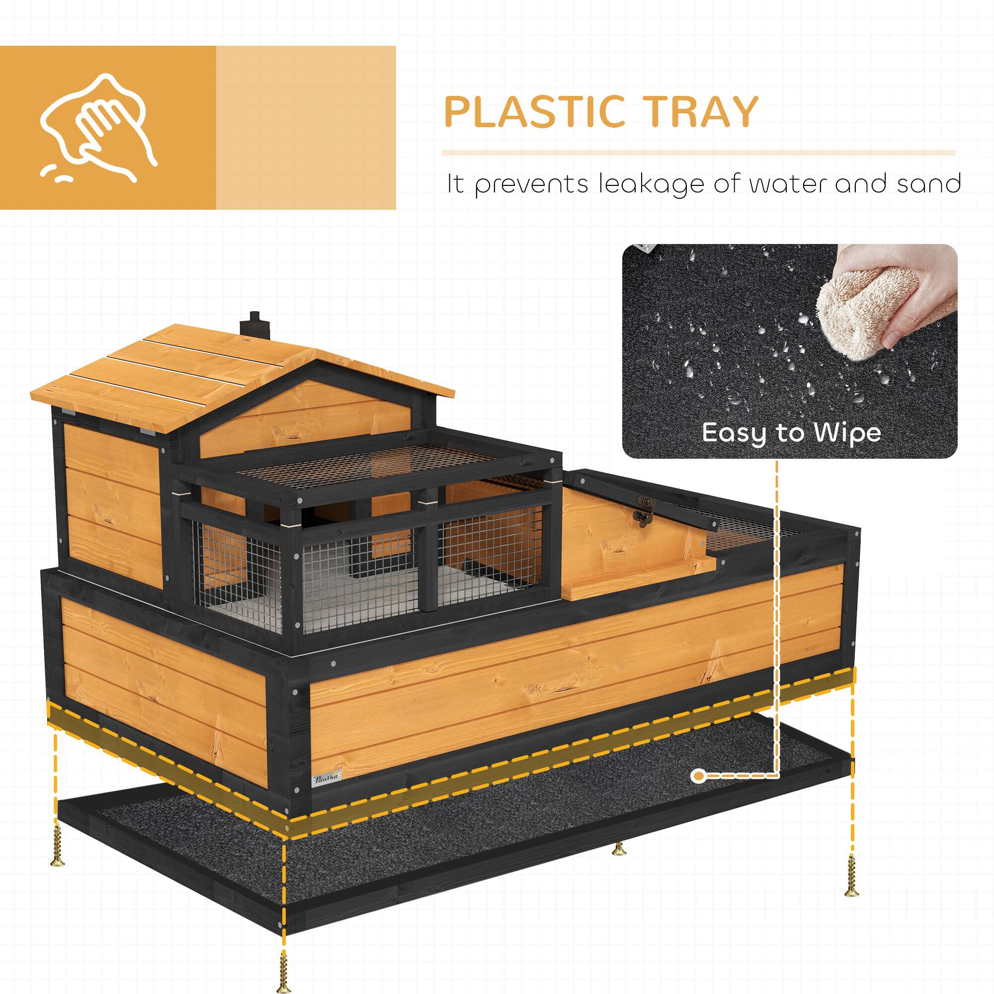 PLASTIC TRAY  
It prevents leakage of water and sand  
Easy to Wipe