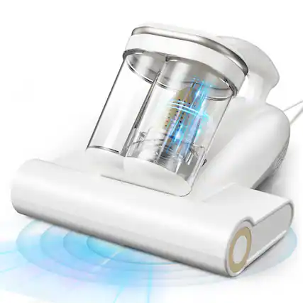 Front. Teendow - 500W Mattress Vacuum Cleaner with 16kPa Suction, 253.7nm UV-C Light & 140°F Heat, for Bed, Sofa & Couch (Corded) - White.