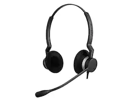 Jabra - biz 2300 gsa2399-823-109ptt usb connector duo headset - Black