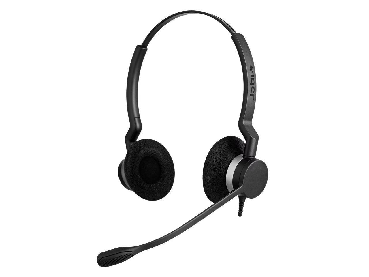 Front. Jabra - biz 2300 gsa2399-823-109ptt usb connector duo headset - Black.
