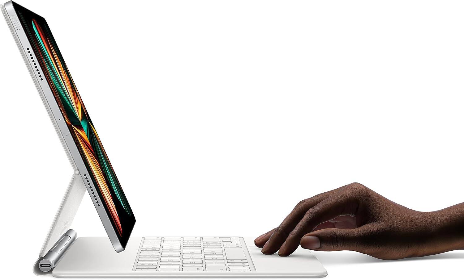 Alt View 4. Apple - Apple Magic Keyboard iPad Pro 12.9 3rd-6th Air M2 Korean White - White.