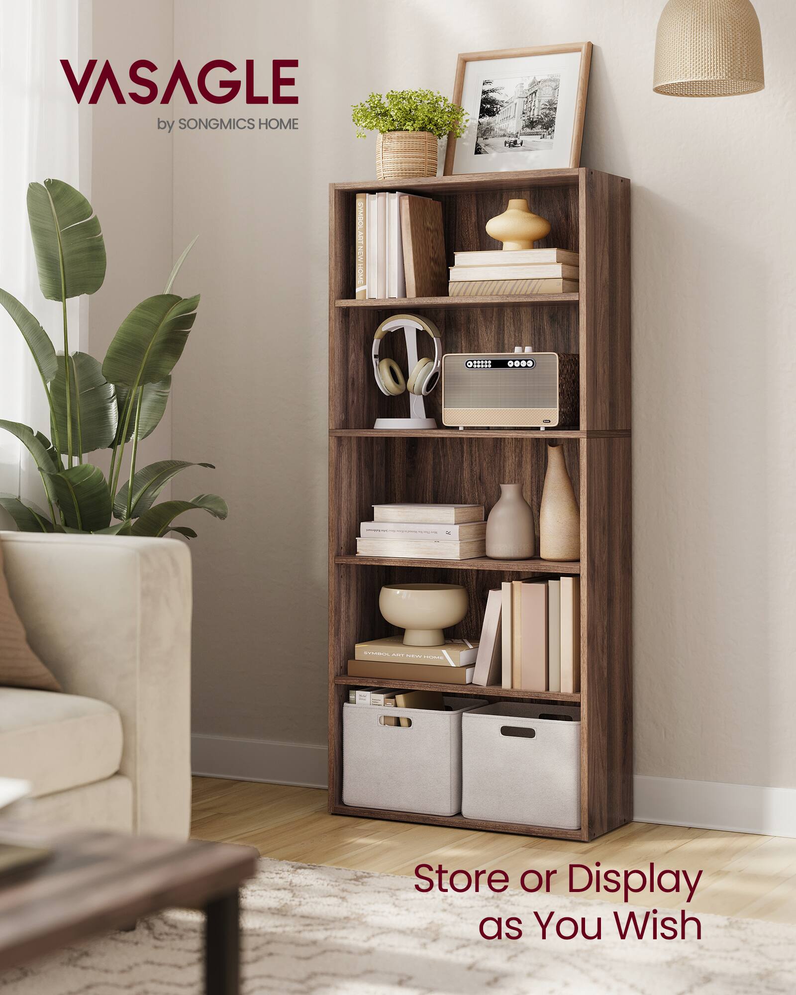 VASAGLE by SONGMICS HOME  
SYMBOLA  
Store or Display as You Wish