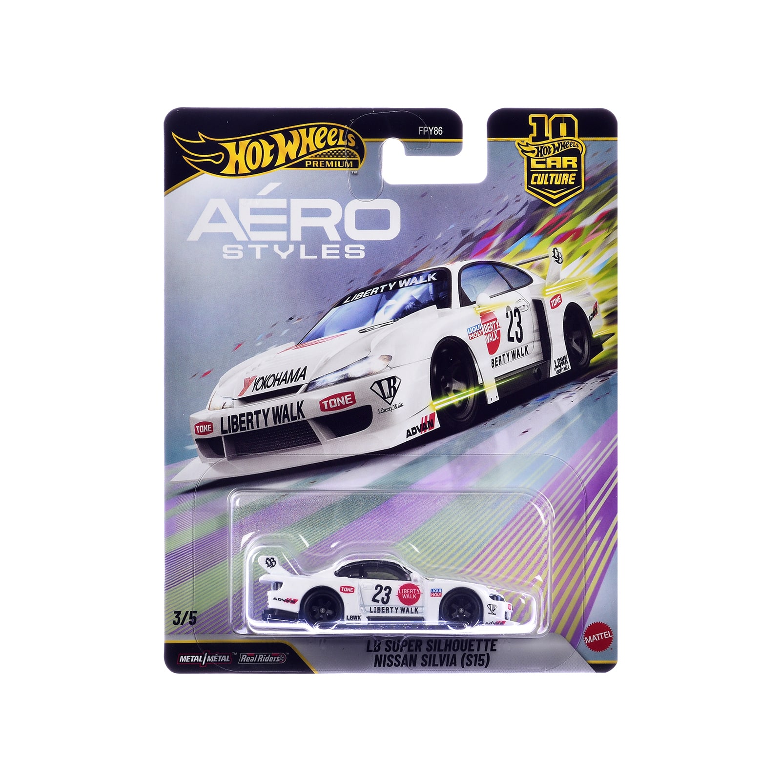 "Nissan Silvia (S15) LB Super Silhouette RHD #23 White with Graphics ""Aero Styles"" Series Diecast Model Car by Hot Wheels" price history on PriceWatchPro
